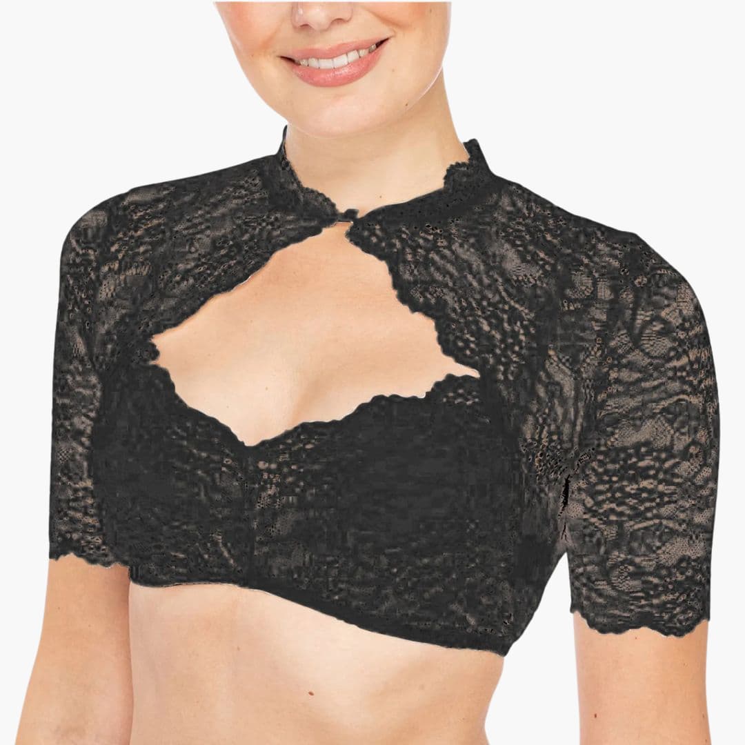 Spitzen Dirndl bluse mit Ausschnitt für Damen - Oktoberfest 2025 - Image 3