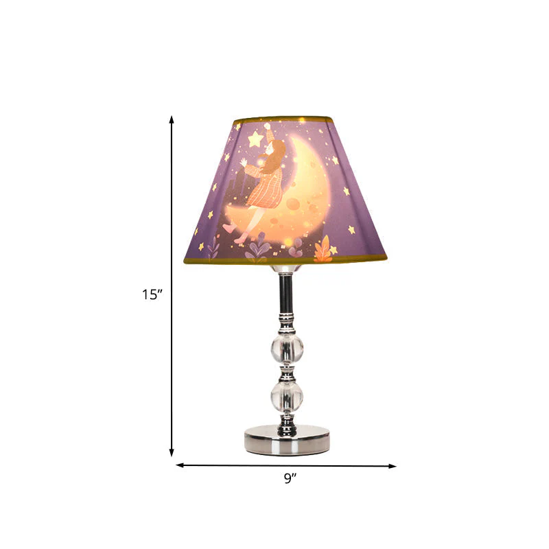 StarDreamer – Kinderwandlampe mit Mädchen- und Nachthimmel-Druck - Image 2