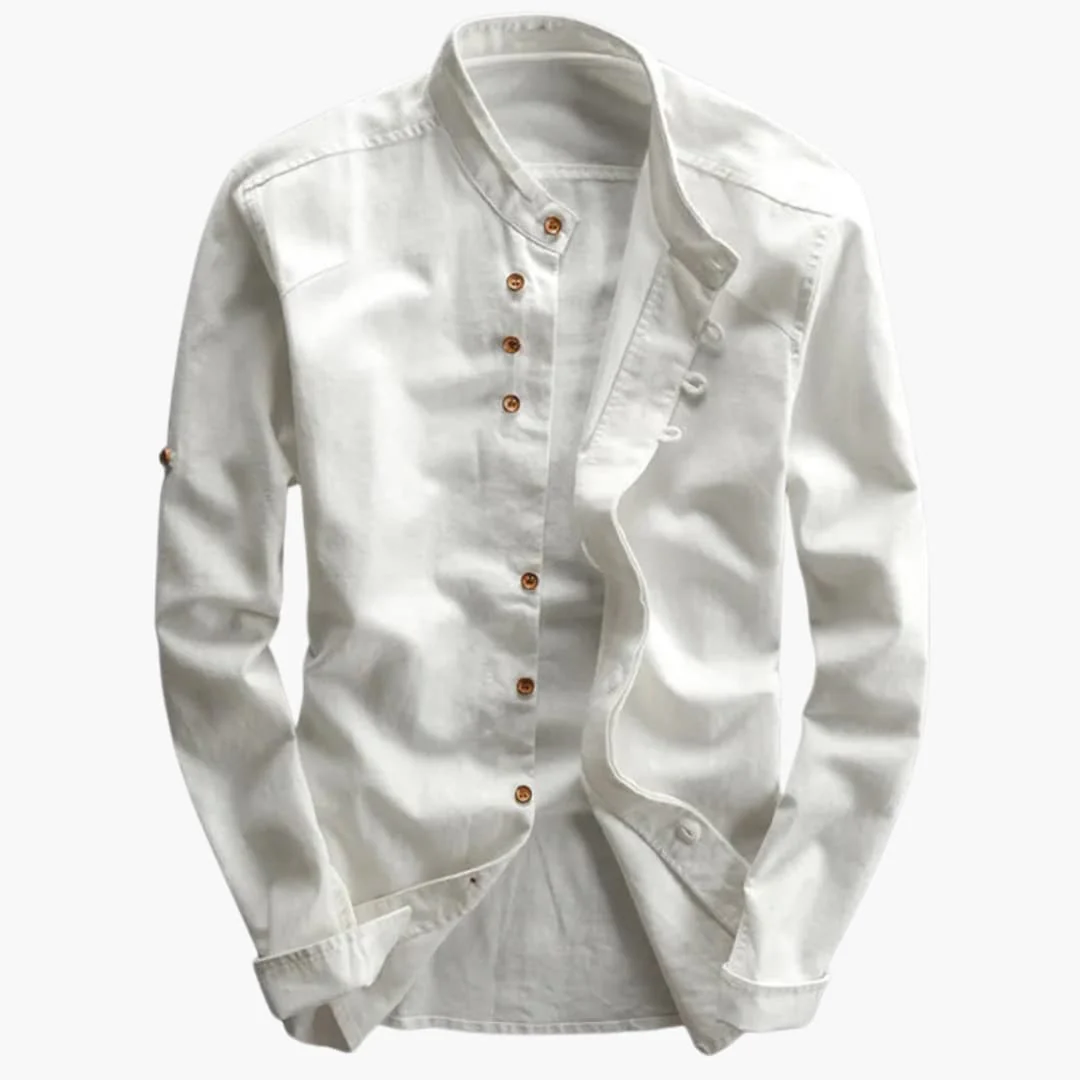 Stehkragen Hemd für Herren - Minimalistisch, Elegant & Casual