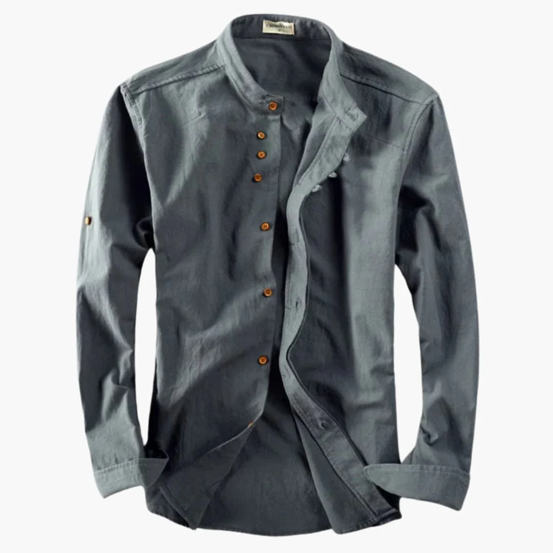 Stehkragen Hemd für Herren - Minimalistisch, Elegant & Casual - Image 5