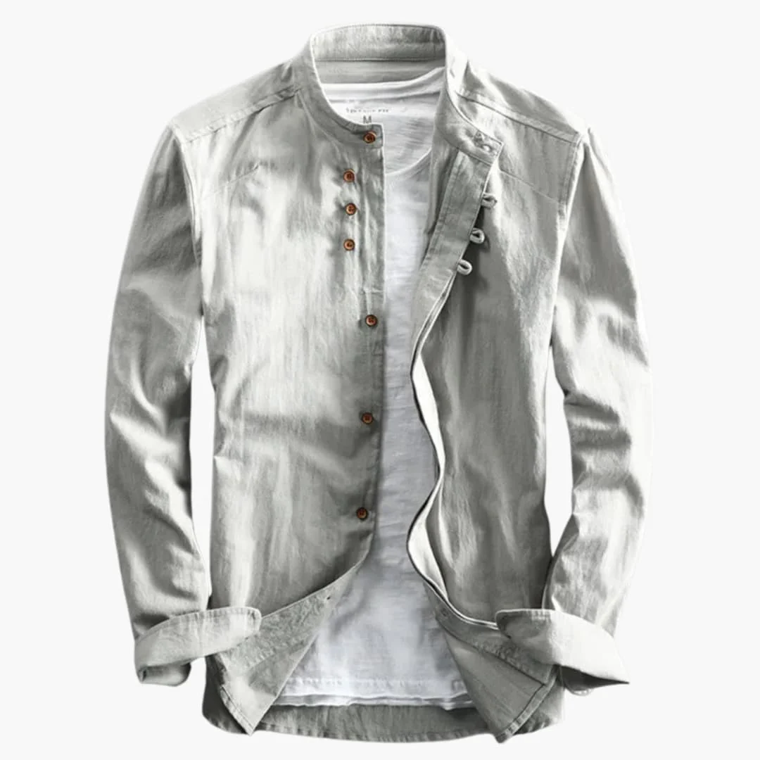 Stehkragen Hemd für Herren - Minimalistisch, Elegant & Casual - Image 7
