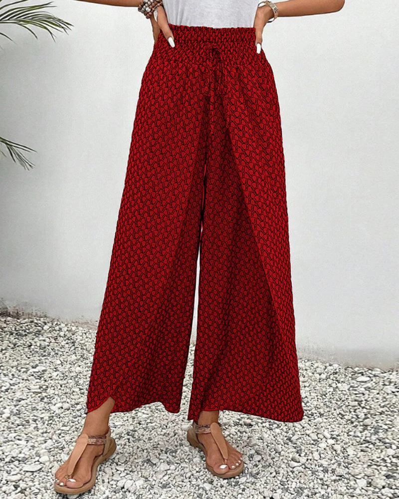 Stella | Lisette Hose mit weitem Bein und geometrischem Druck - Image 5