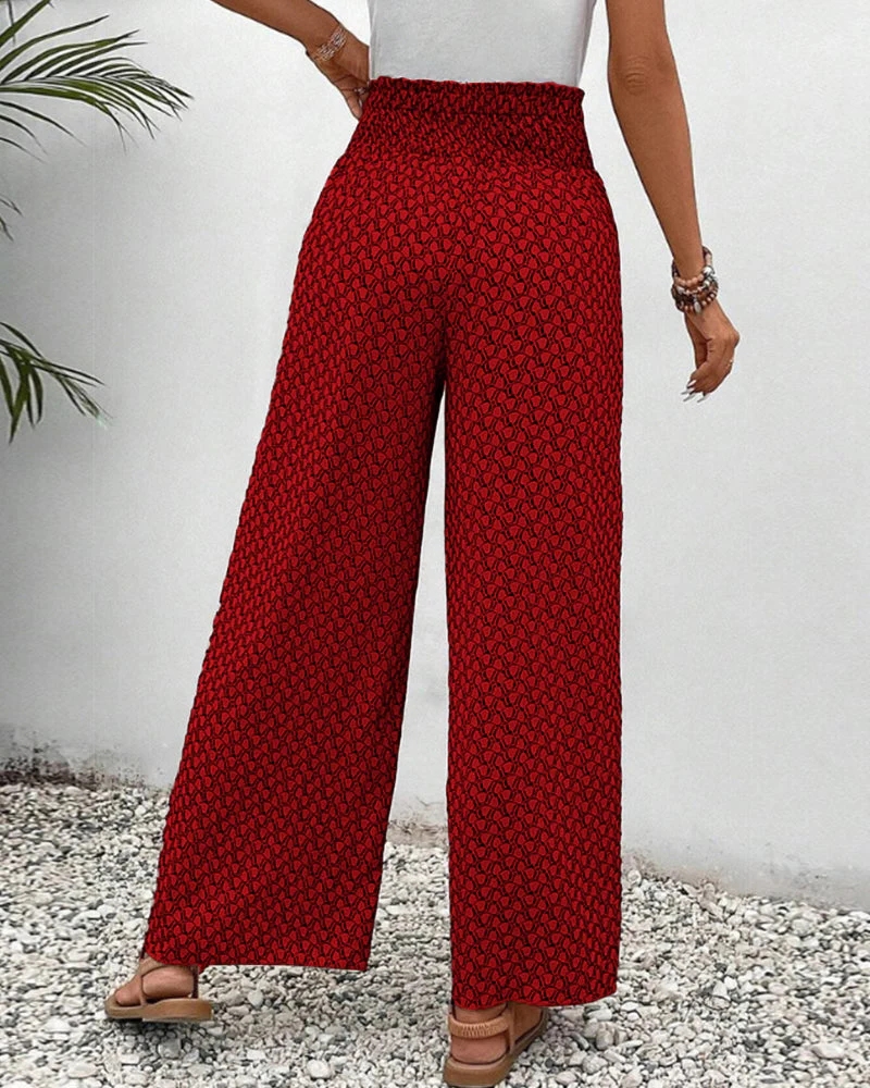 Stella | Lisette Hose mit weitem Bein und geometrischem Druck - Image 6