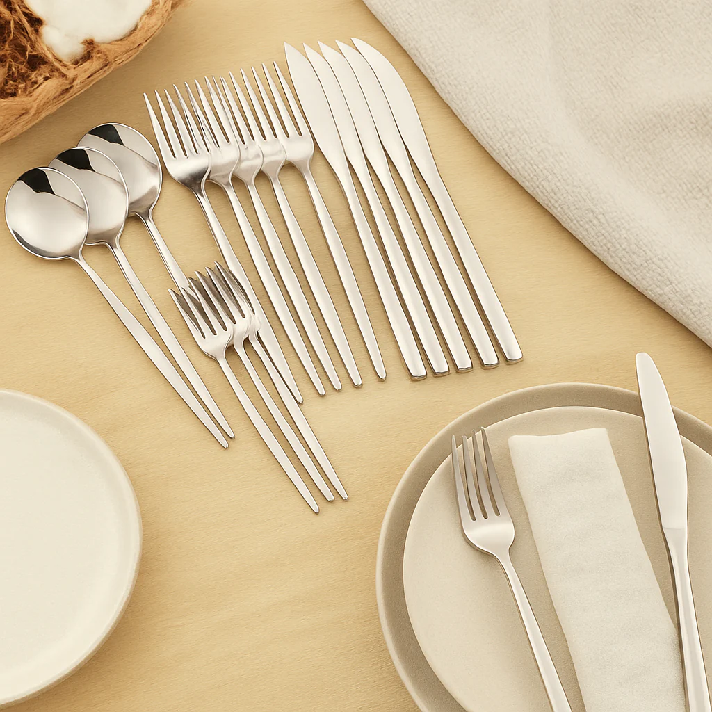 Sterling | 30-teiliges goldenes Edelstahl-Besteckset - Image 3