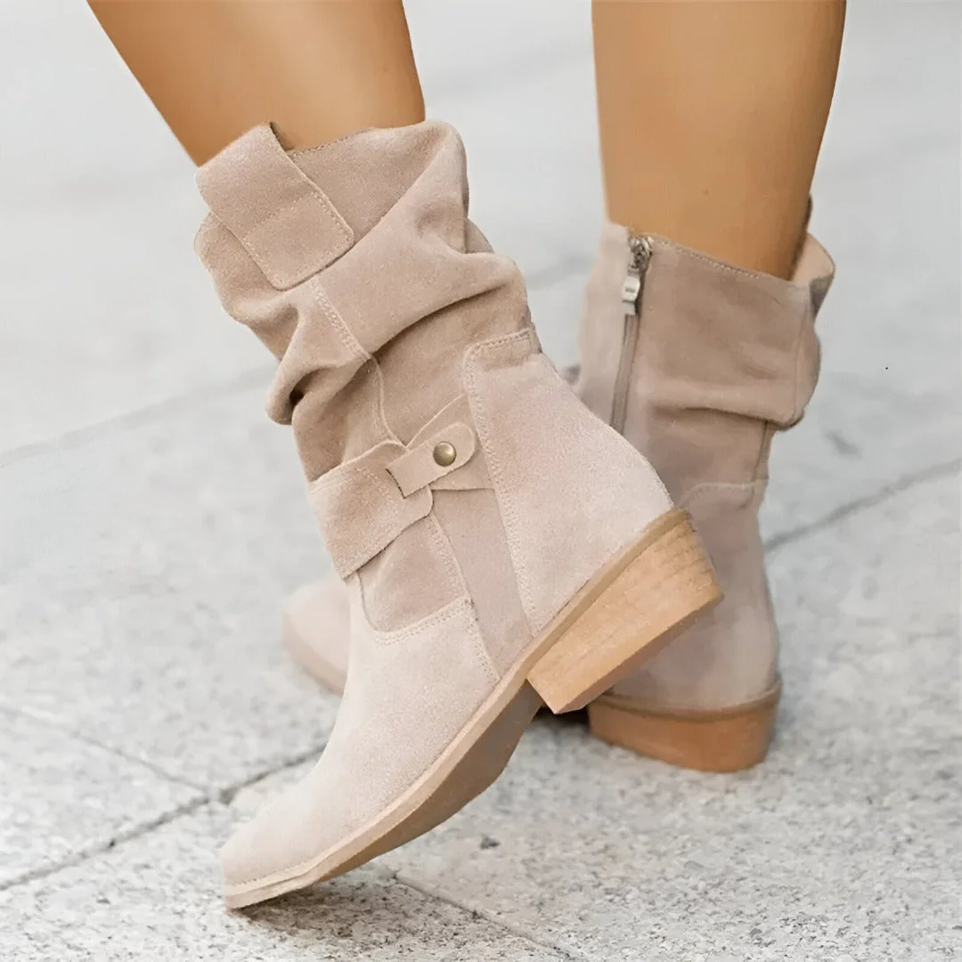 Stiefelette Damen Elegant Komfort | Wildleder Look Niedriger Absatz - Image 3