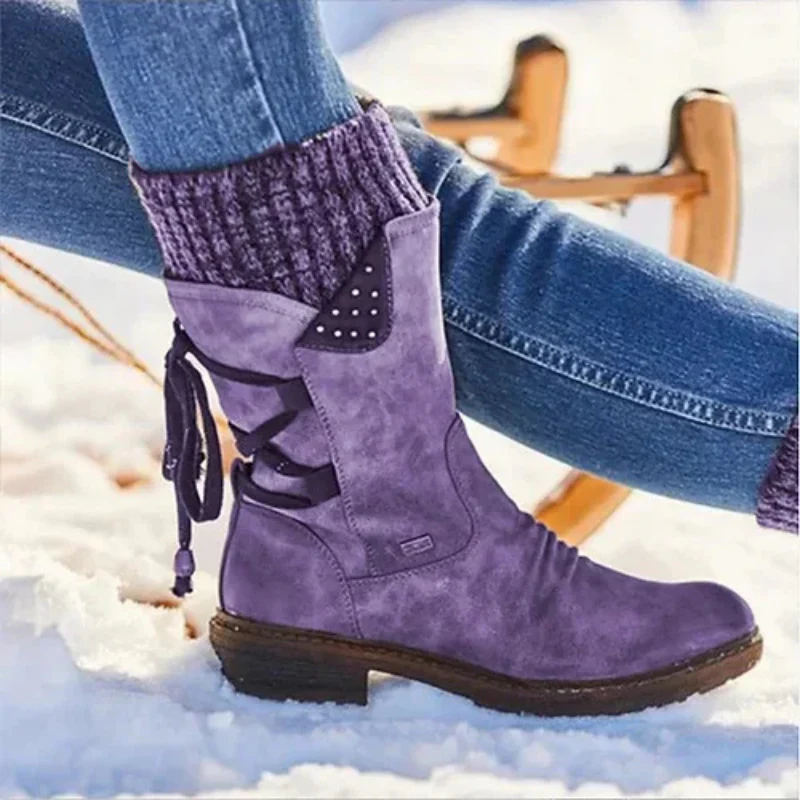 Stiefelette Damen Winter Komfort | Rutschfest Warm Gefüttert - Image 4