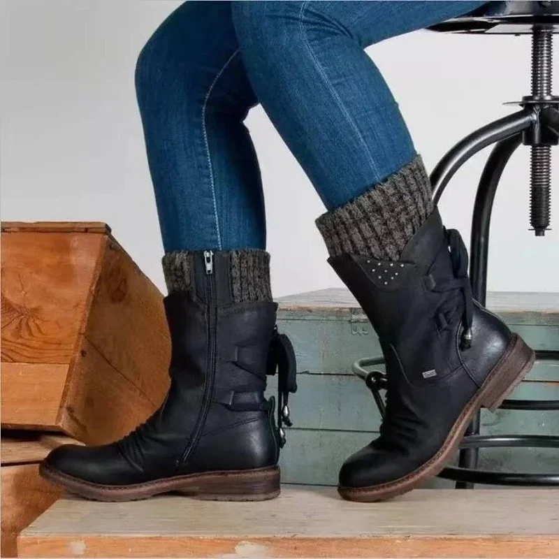 Stiefelette Damen Winter Komfort | Rutschfest Warm Gefüttert - Image 5