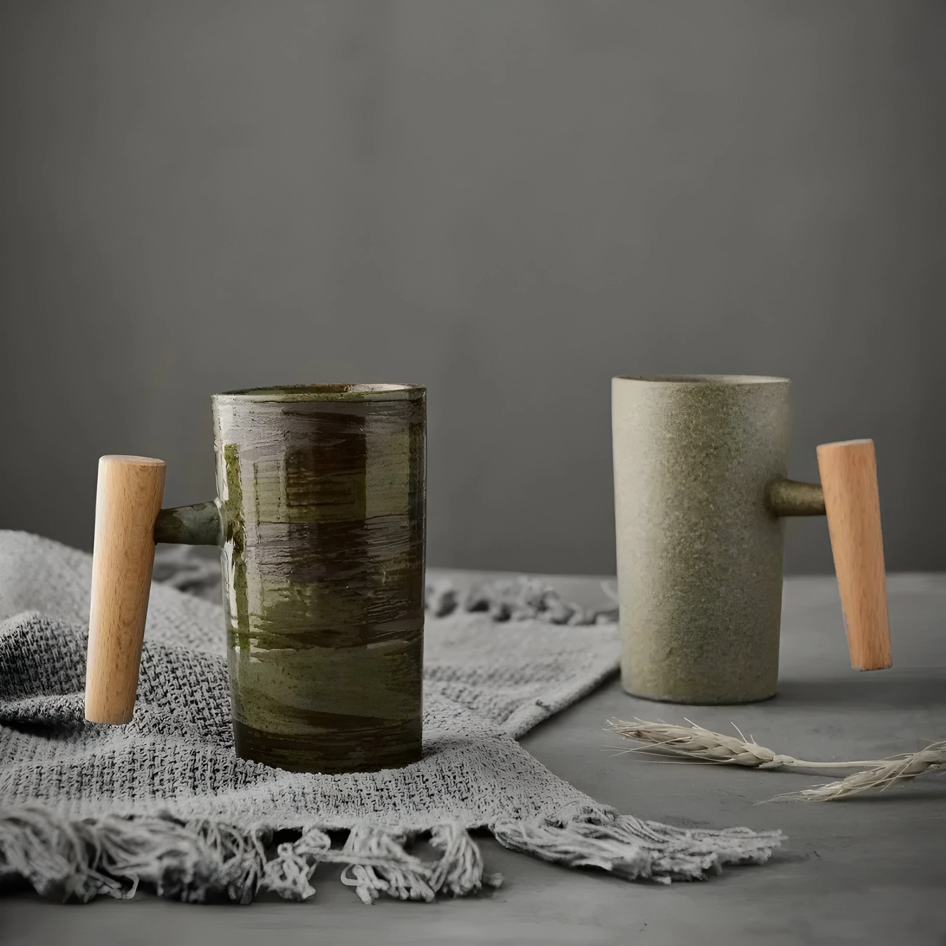 StillSip – Japanisch-inspirierter erdohfarbener Becher mit handgefertigtem Look - Image 2