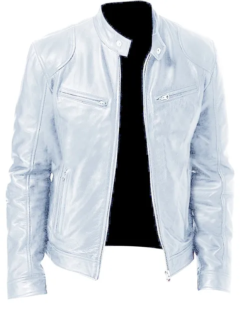 Stilvolle Biker Herren Lederjacke - Image 10