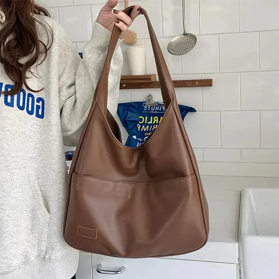 Stilvolle Damen-Schultertasche mit großem Fassungsvermögen aus PU-Leder - Image 3