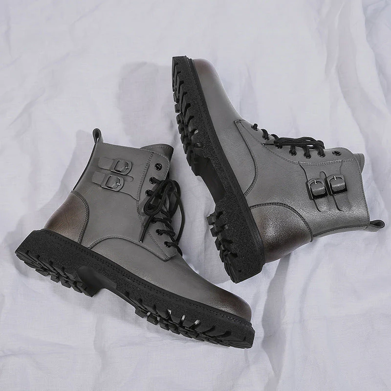 Stilvolle dunkle Herrenstiefel - Image 2