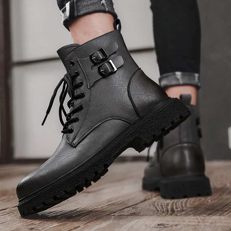 Stilvolle dunkle Herrenstiefel - Image 3