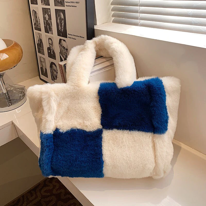 Stilvolle Plüschhandtasche für Damen – vielseitiger Stauraum – Winteraccessoire - Image 14