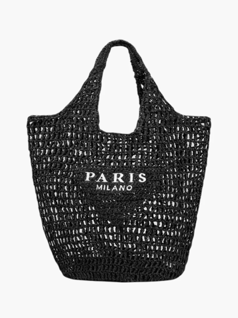 Stilvolle Strandtasche für Damen, handgefertigt aus Stroh im Boho-Stil - Image 4