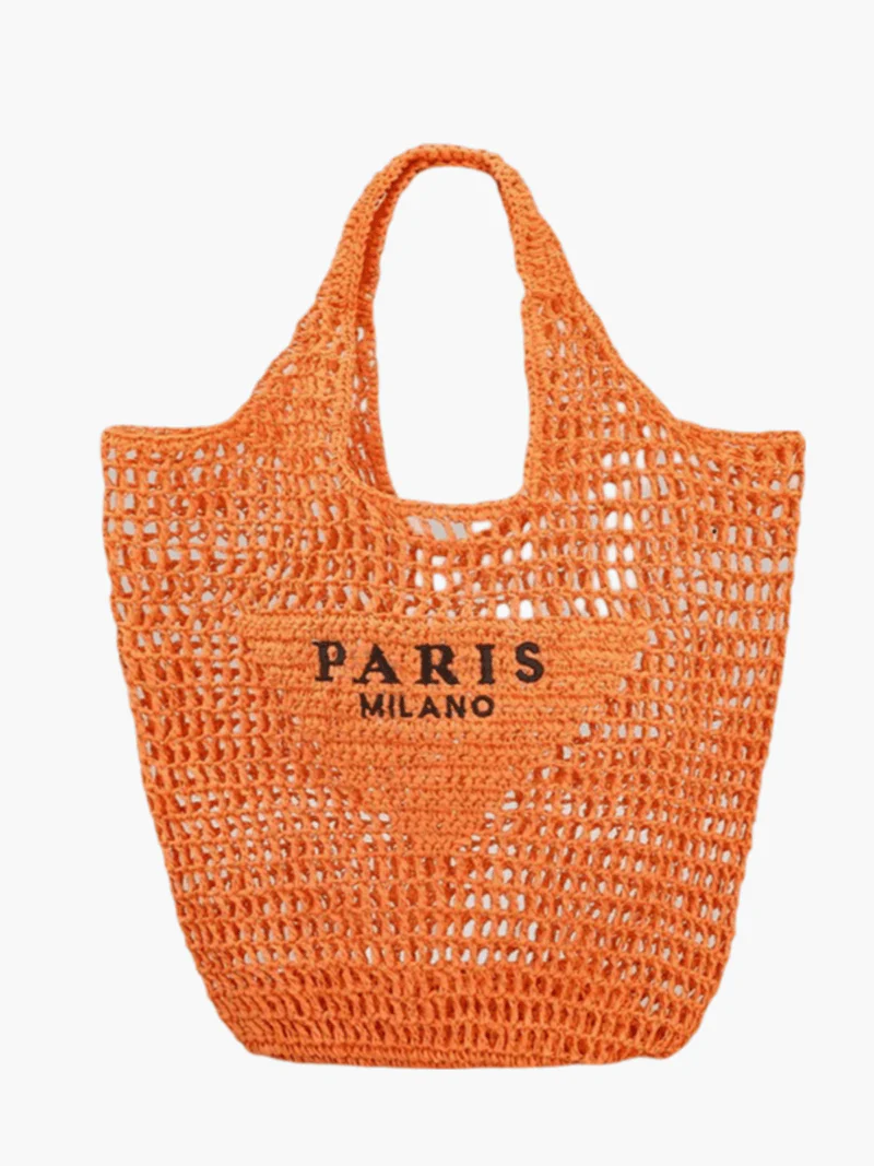 Stilvolle Strandtasche für Damen, handgefertigt aus Stroh im Boho-Stil - Image 6
