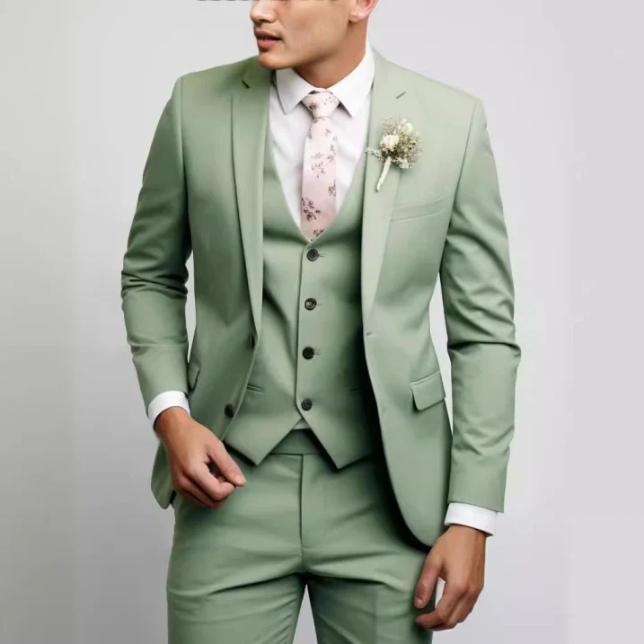 Stilvoller 3-Teiler Hochzeitsgast Anzug für Herren | Weste, Hose und Jacke - Image 6