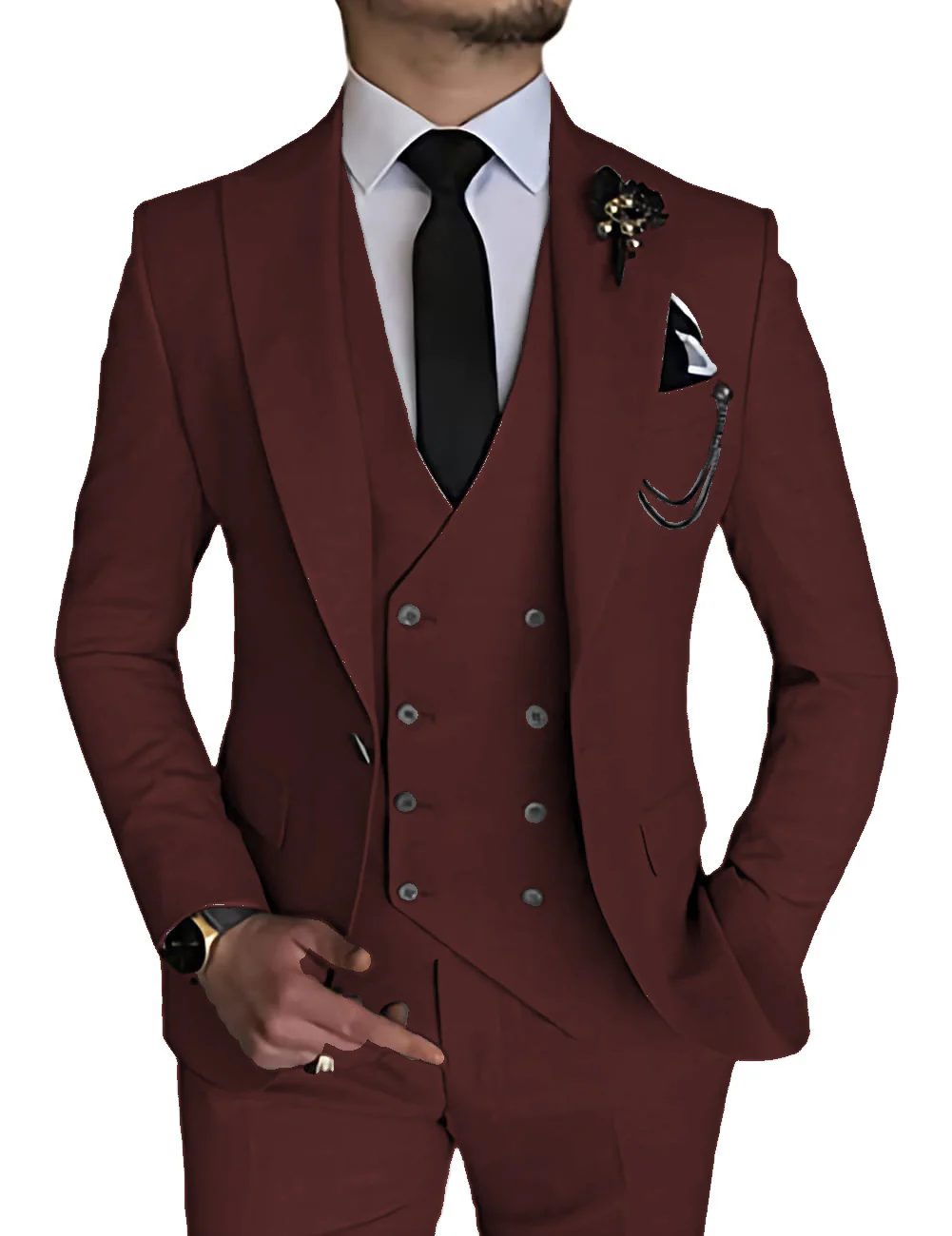 Stilvoller Hochzeitsgastanzug für Herren | Slim Fit - Image 2