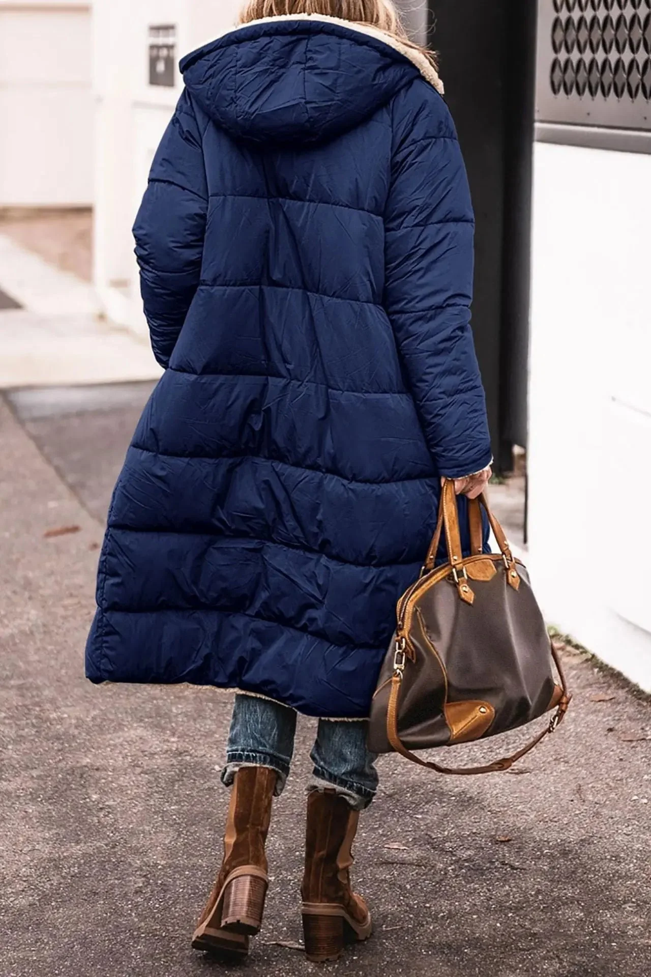 Stilvoller langer Mantel für Damen, Teddy Coat - Image 2