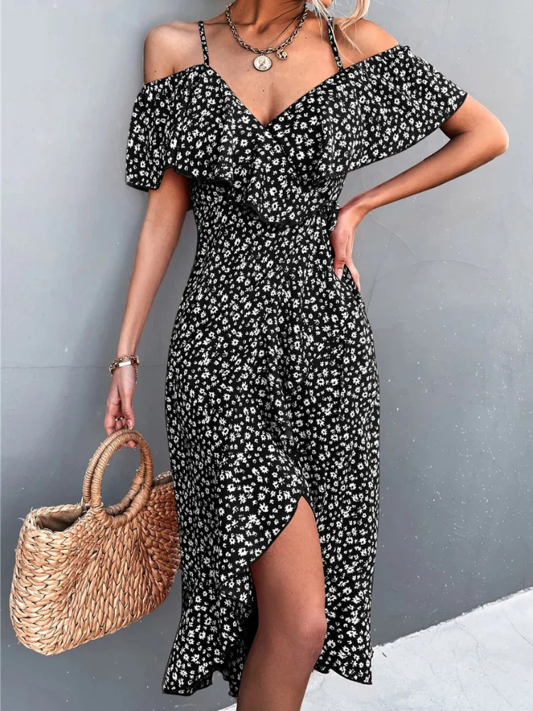 Stilvolles geblümtes Sommerkleid für Damen | Midi - Image 2