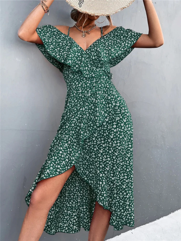 Stilvolles geblümtes Sommerkleid für Damen | Midi - Image 3