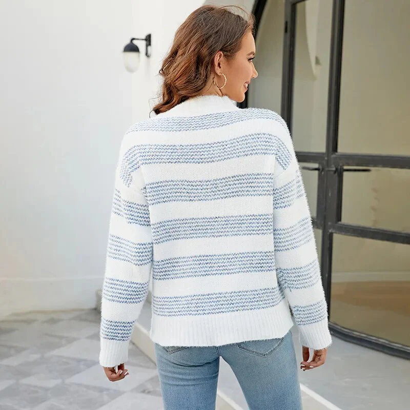 Streifen-Punkt-Pullover - Image 5