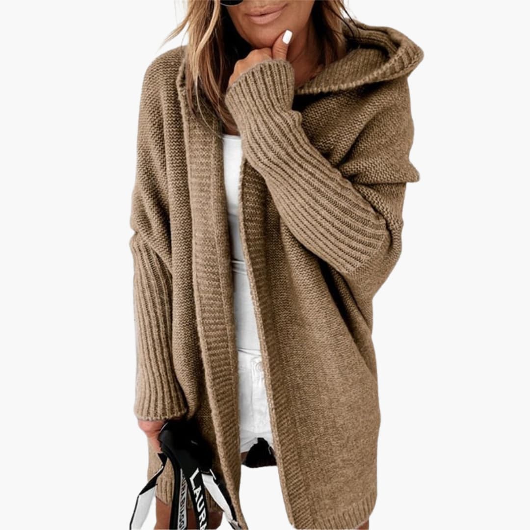 Strick Cardigan mit Kapuze für Damen