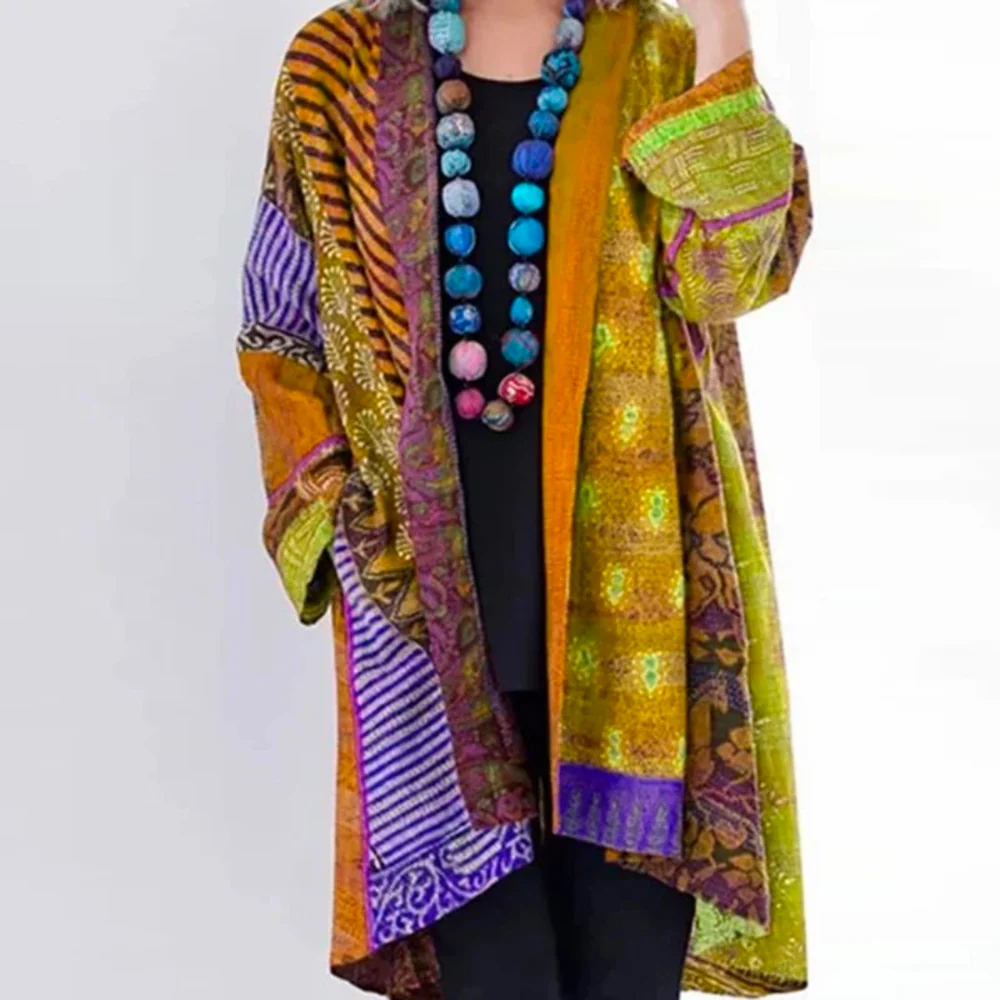 Strickjacke Damen Bunt Vintage Look | Locker Leicht - Image 2