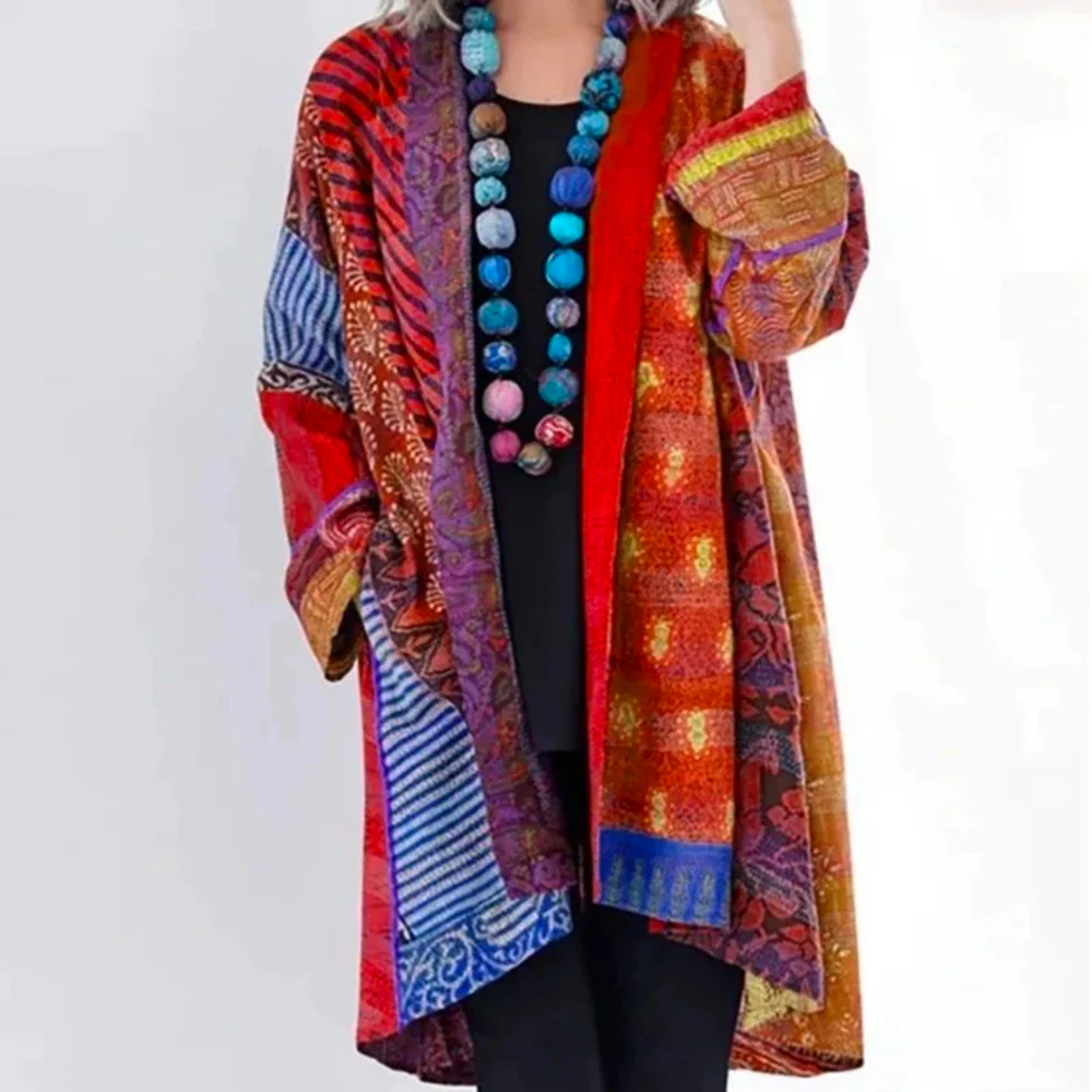 Strickjacke Damen Bunt Vintage Look | Locker Leicht - Image 3