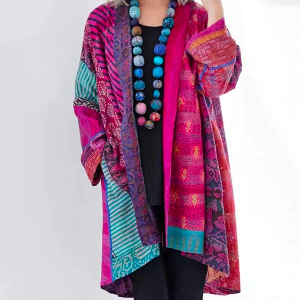 Strickjacke Damen Bunt Vintage Look | Locker Leicht - Image 5