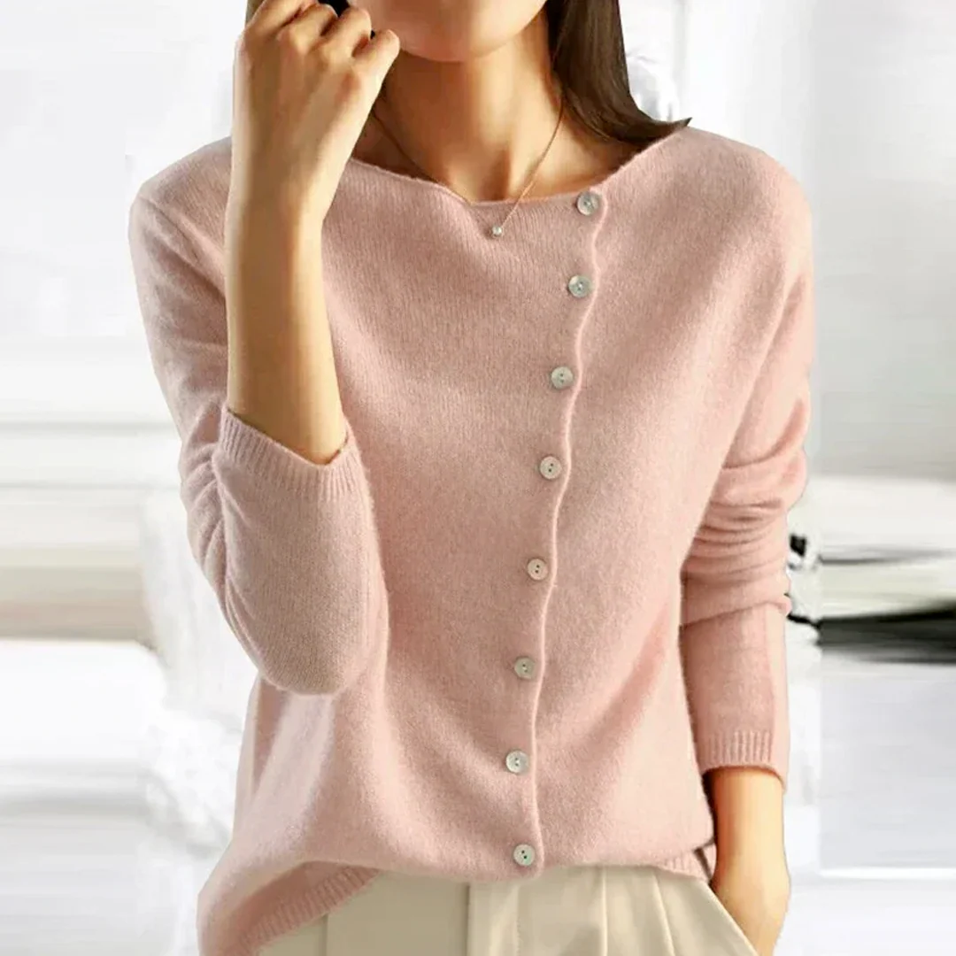 Strickjacke Damen Knopfleiste Langarm | Klassisch Leicht - Image 2