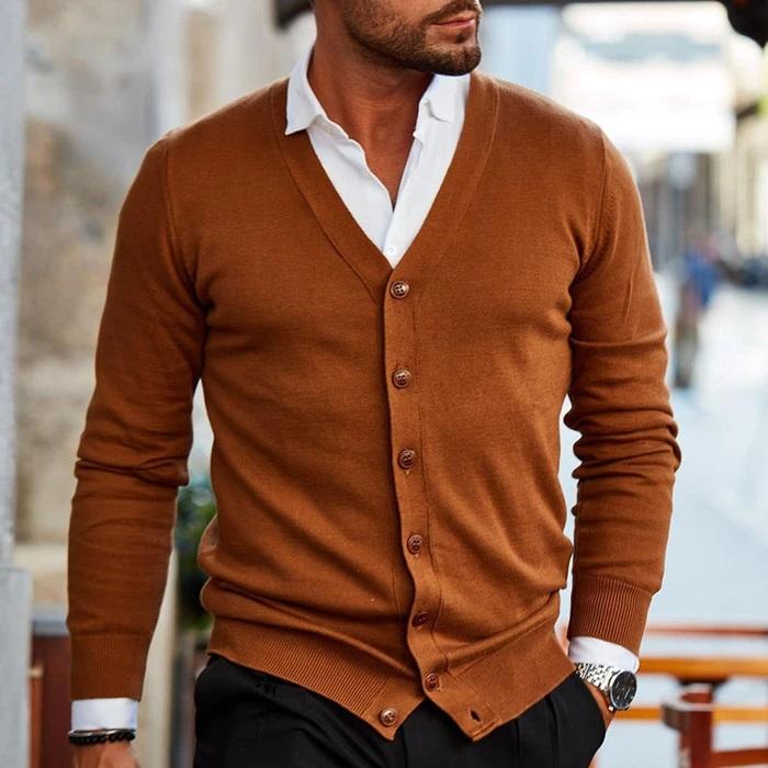 Strickjacke Mit Knöpfen Für Herren | Casual Cardigan Stil - Image 2