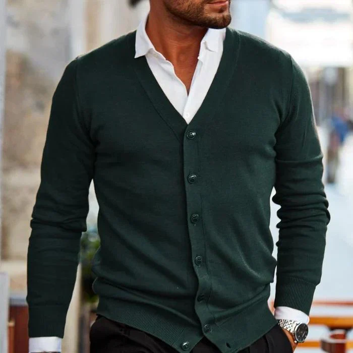 Strickjacke Mit Knöpfen Für Herren | Casual Cardigan Stil - Image 3