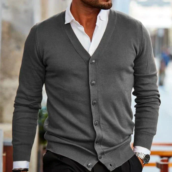Strickjacke Mit Knöpfen Für Herren | Casual Cardigan Stil - Image 4