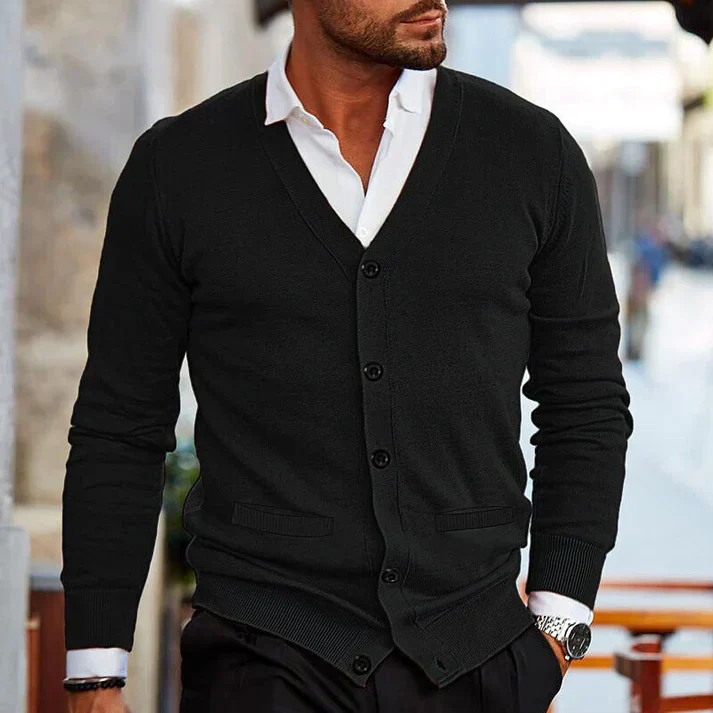 Strickjacke Mit Knöpfen Für Herren | Casual Cardigan Stil - Image 5