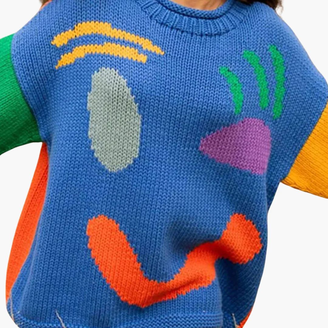 Strickpullover für Damen - mit Oversize-Passform und Smiley-Motiv - Image 13
