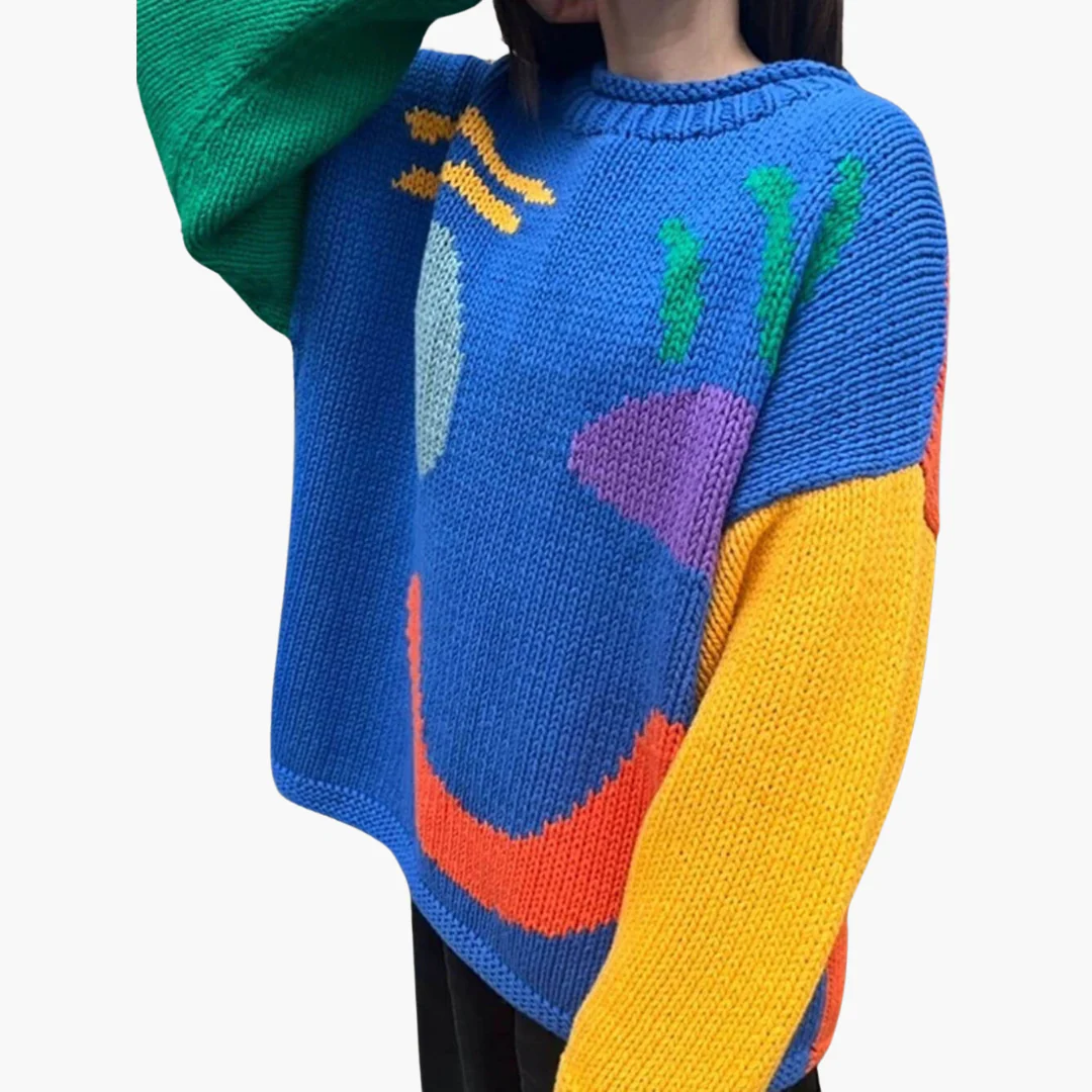 Strickpullover für Damen - mit Oversize-Passform und Smiley-Motiv - Image 14