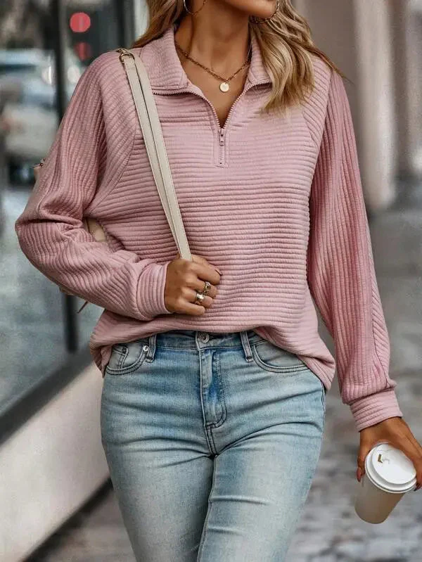 Strickpullover mit Troyerkragen für Damen