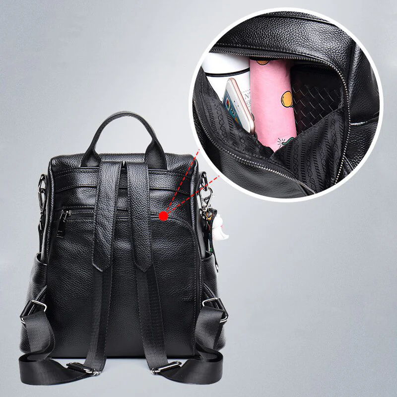 Stylischer, diebstahlsicherer Damenrucksack, strapazierfähig und wasserdicht - Image 3