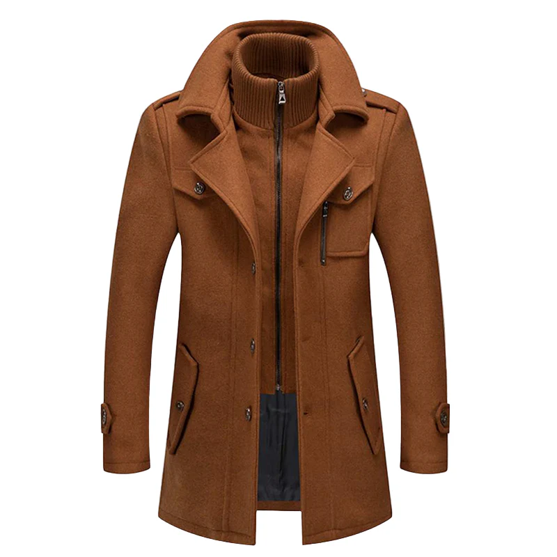 Stylischer Herrenmantel mit langen Ärmeln, ideal für den Winter und die Übergangszeit - Image 5