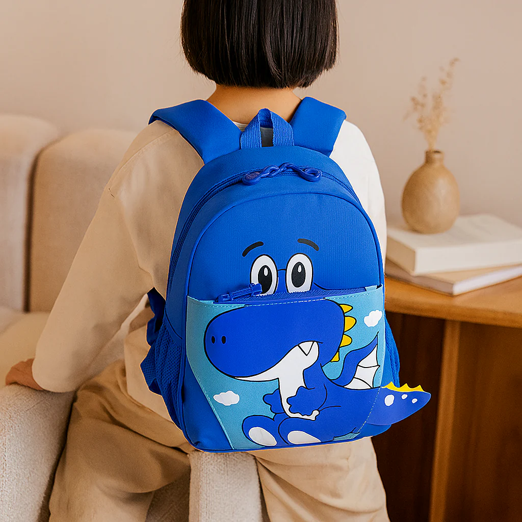 Süßer Cartoon-Dinosaurier-Rucksack – Leichte und atmungsaktive Schultasche für Kinder - Image 3