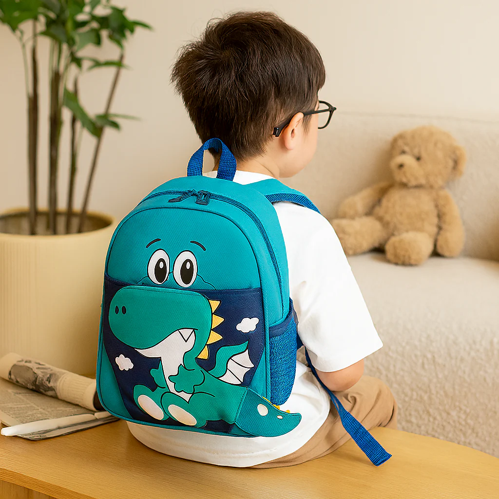 Süßer Cartoon-Dinosaurier-Rucksack – Leichte und atmungsaktive Schultasche für Kinder - Image 4