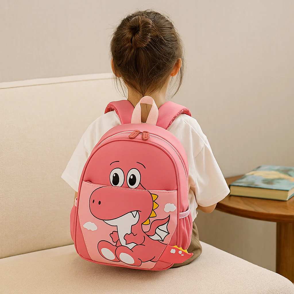 Süßer Cartoon-Dinosaurier-Rucksack – Leichte und atmungsaktive Schultasche für Kinder - Image 5