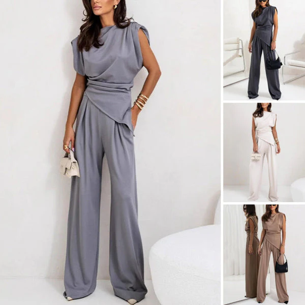 SUNA - ELEGANTES ZWEITEILER-SET IN UNIFARBE