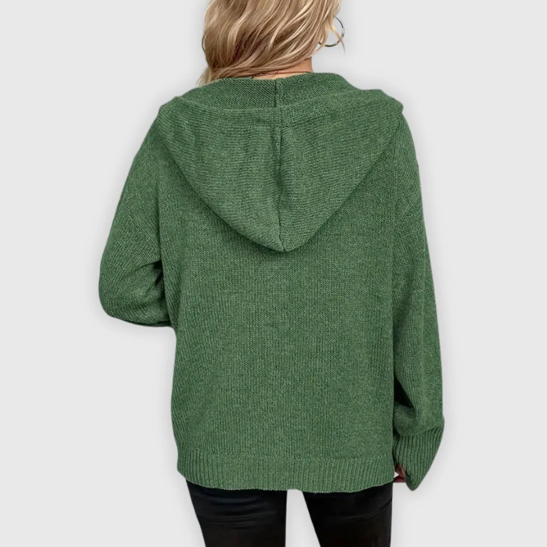 Susy | Eleganter Langarm-Hoodie mit Knopfdetails - Image 16