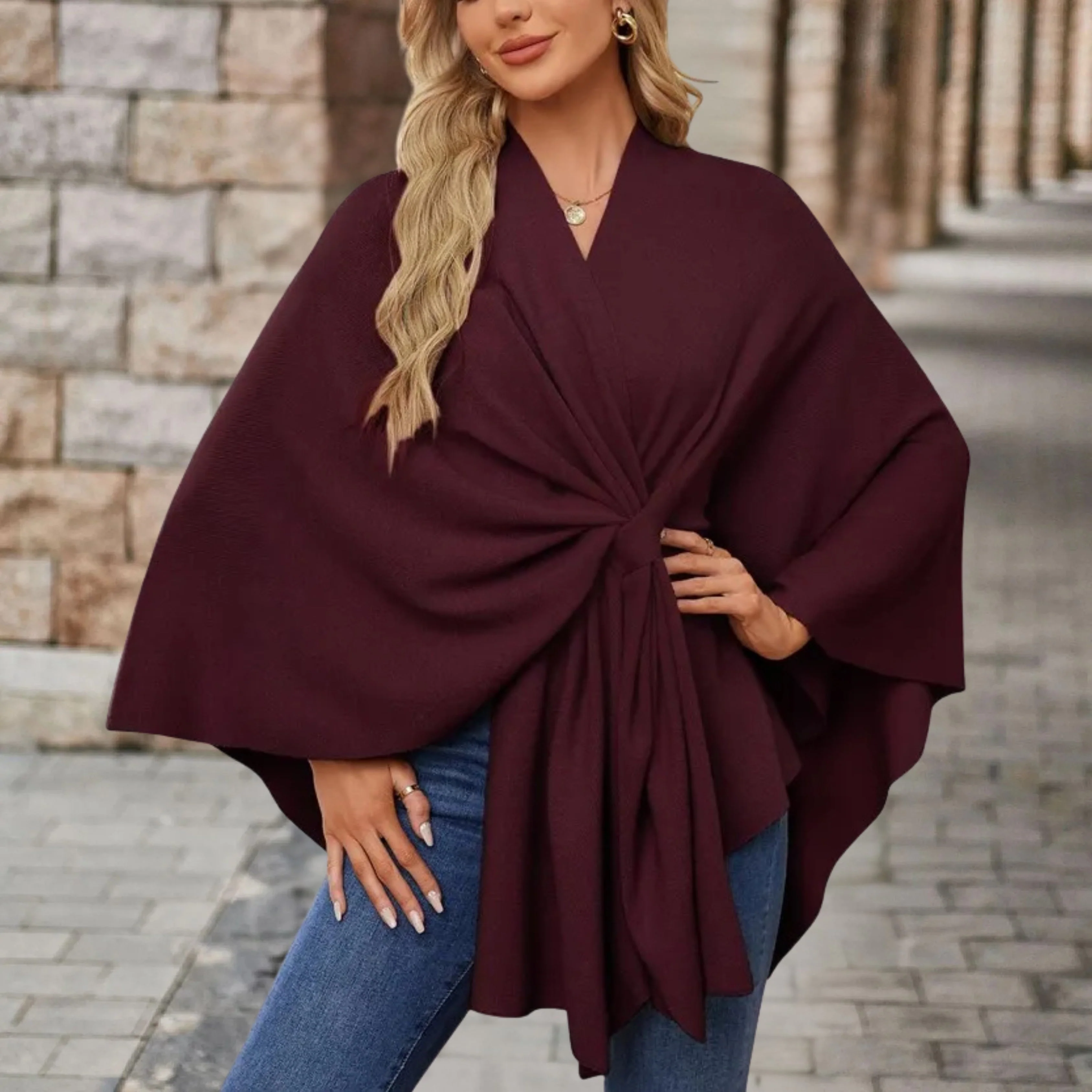 Sylora™ - Eleganter Warmer Poncho - Image 12
