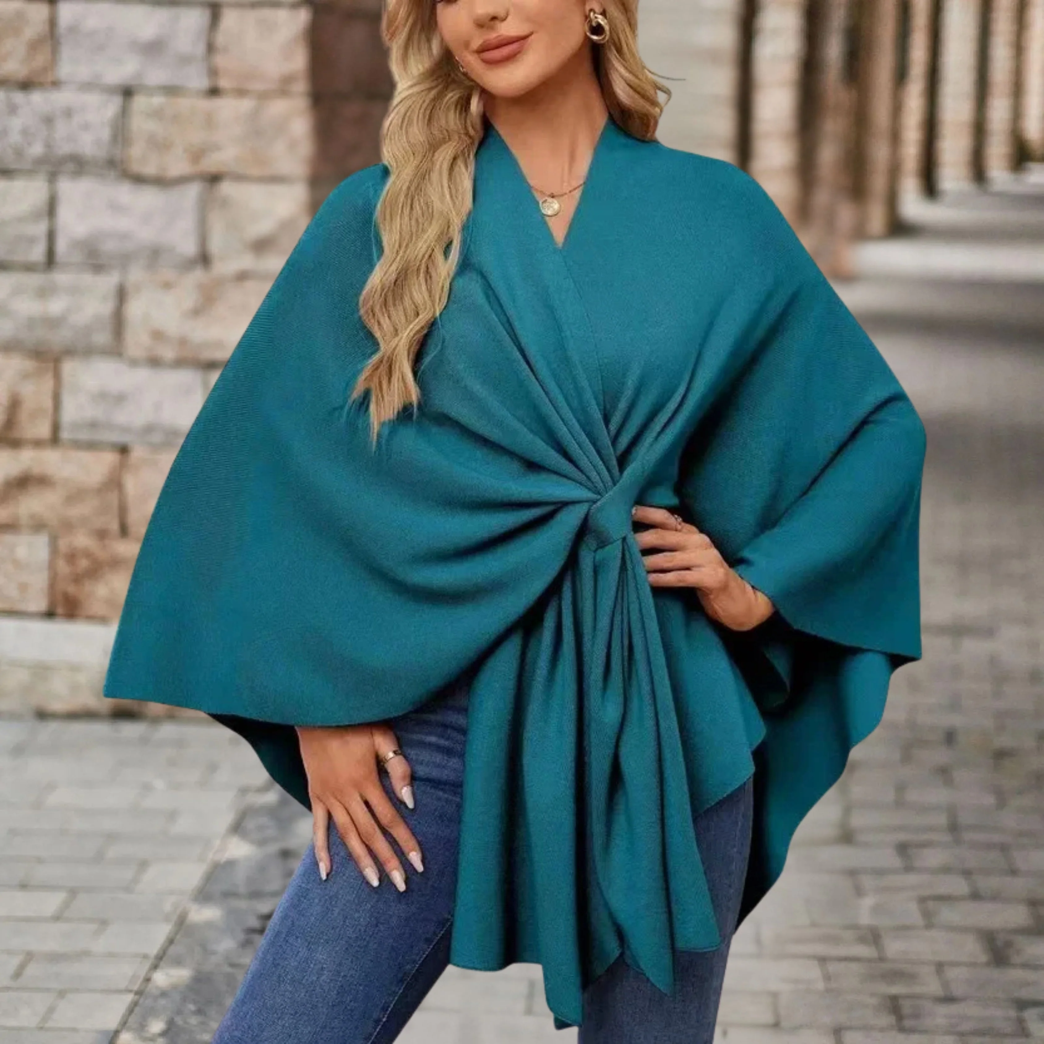 Sylora™ - Eleganter Warmer Poncho - Image 4