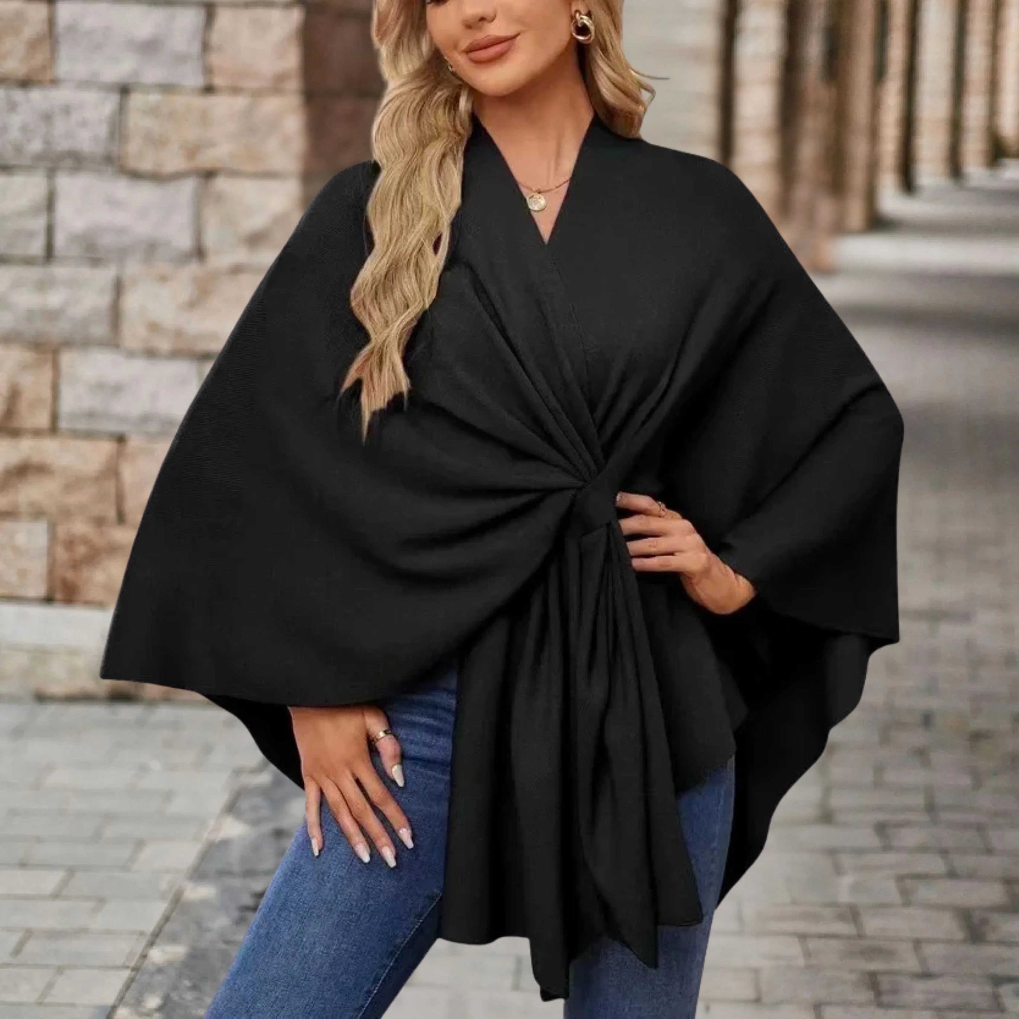 Sylora™ - Eleganter Warmer Poncho - Image 5