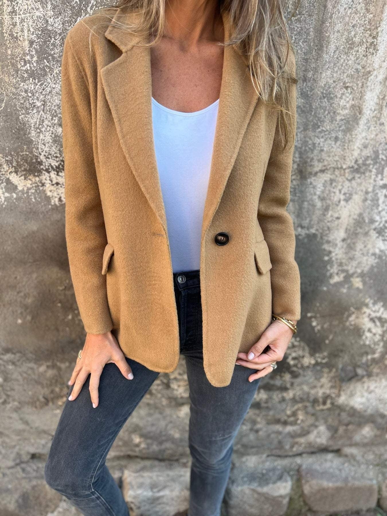 SYLVIA - BLAZER AUS WOLLE MIT REVERS - Image 4