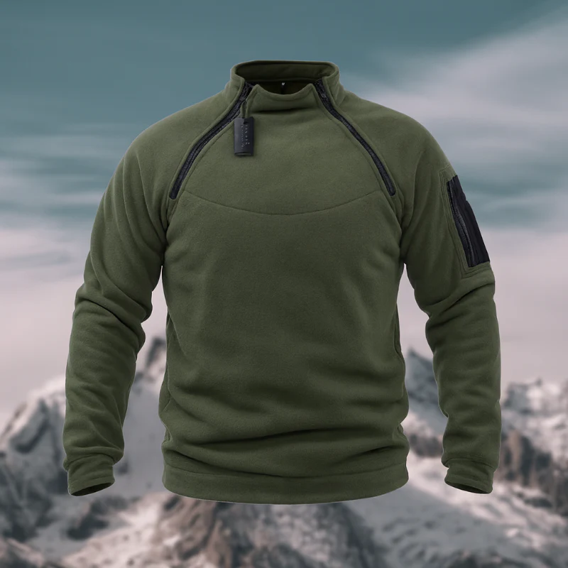 Taktischer Herren-Fleecepullover mit Taschen – vielseitig einsetzbar für Outdoor-Aktivitäten - Image 3