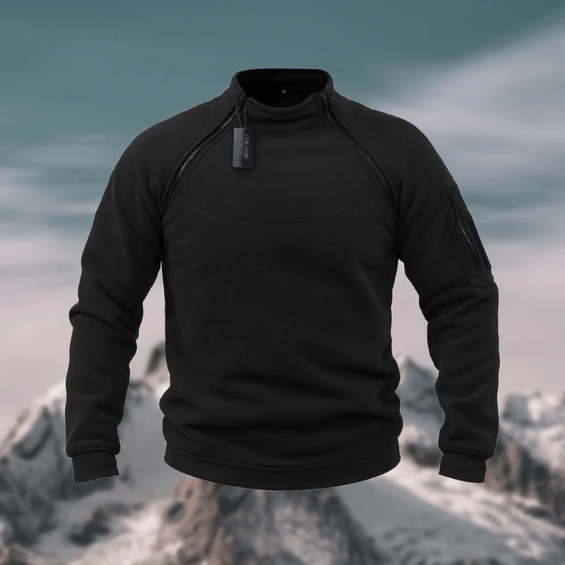 Taktischer Herren-Fleecepullover mit Taschen – vielseitig einsetzbar für Outdoor-Aktivitäten - Image 4